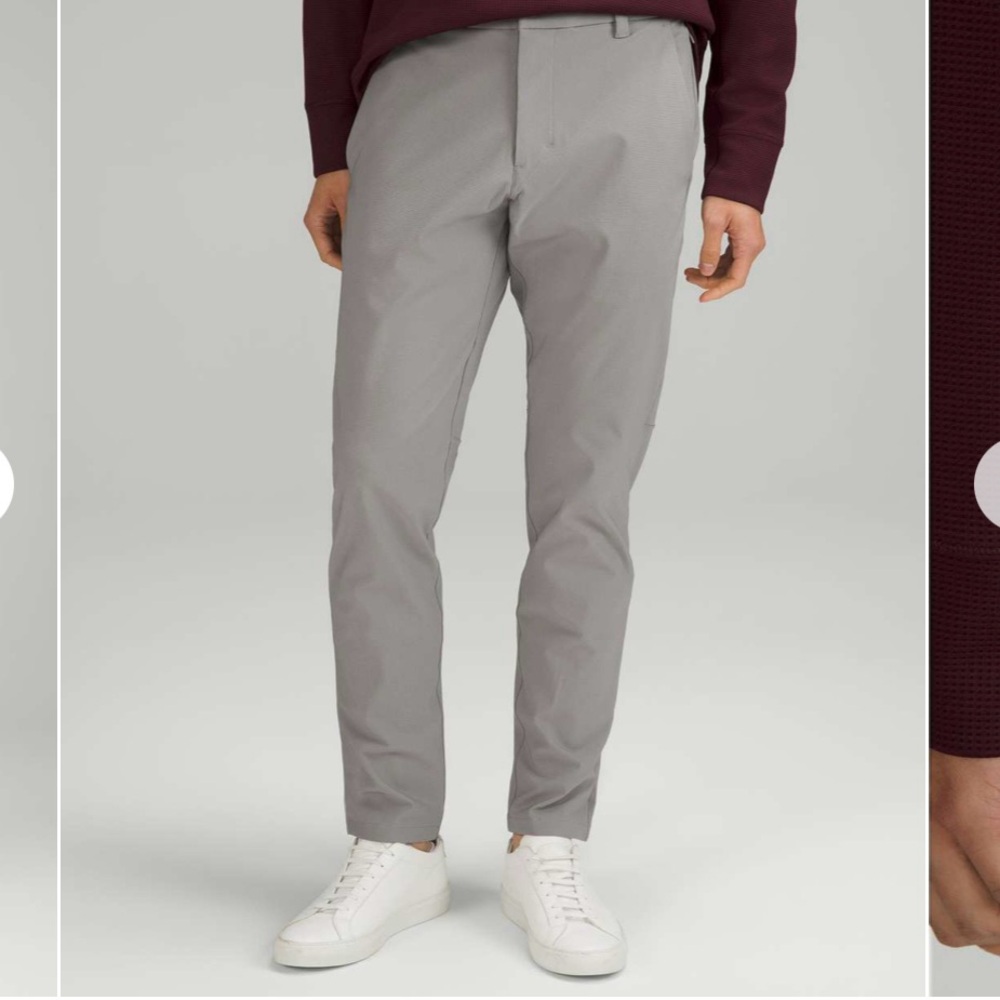 Lululemon Gull Grey Commission Pant Slim Wool Blend 29 Casual Textured Stretch